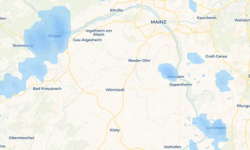 Regenradar Vorschaubild - Aktuelle Niederschläge in Saulheim und Umgebung