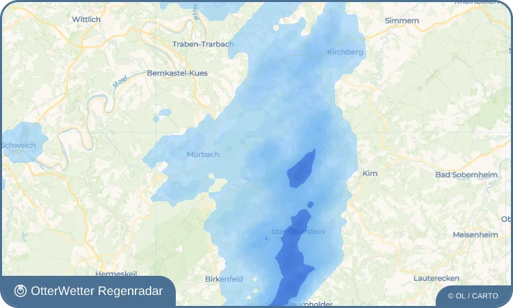 Widget-Vorschau für Schauren Wetter-Widget-Vorschau mit Vorhersagedaten für Schauren