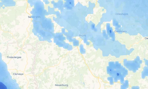 Regenradar Schloßheck: aktuelle Niederschläge in Schloßheck und Umgebung, Stand 17. Oktober 2026 um 18:10 Uhr