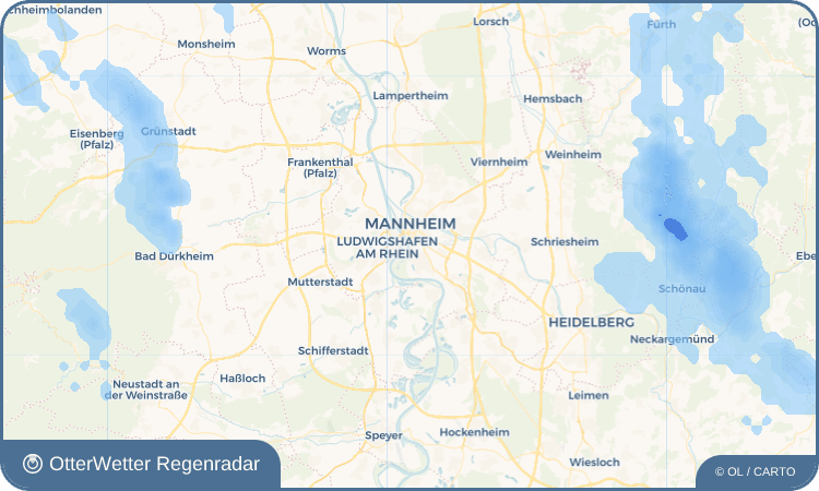 OtterWetter Regenradar-Widget Schwarzwaldblock