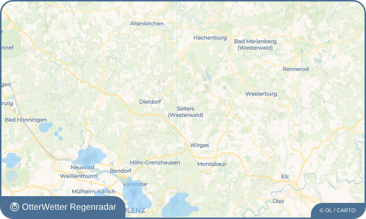 OtterWetter Regenradar-Widget Selters (Westerwald)