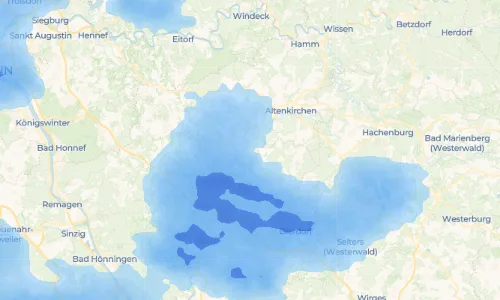 Regenradar Seyen: aktuelle Niederschläge in Seyen und Umgebung, Stand 23. Oktober 2026 um 21:45 Uhr