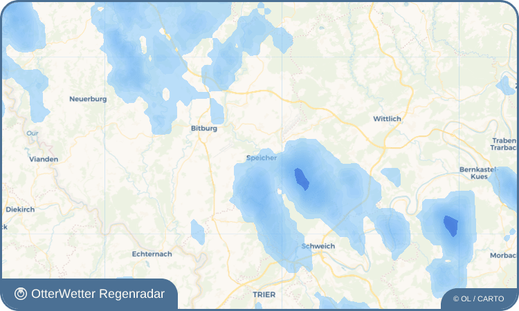 Wetter-Widget-Vorschau mit Vorhersagedaten für Speicher