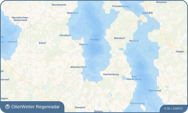 OtterWetter Regenradar-Widget Stein-Wingert