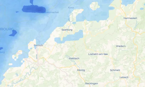 Regenradar Vorschaubild - Aktuelle Niederschläge in Taben-Rodt und Umgebung