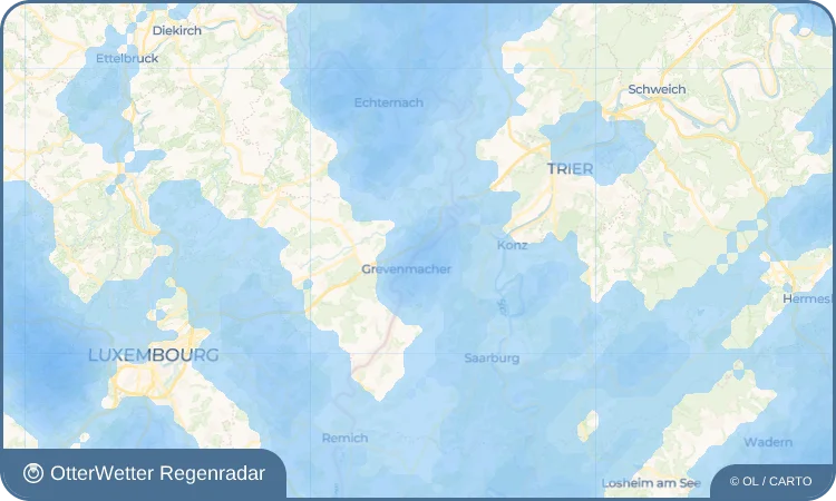 Widget-Vorschau für Temmels Wetter-Widget-Vorschau mit Vorhersagedaten für Temmels