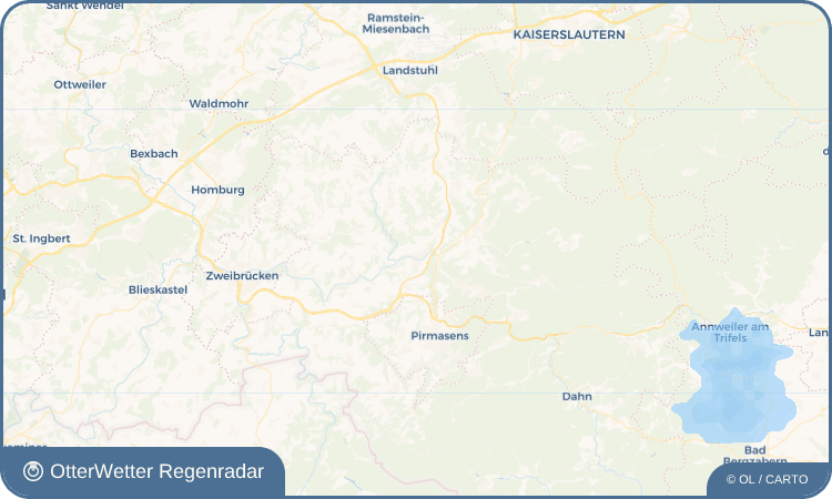 OtterWetter Regenradar-Widget Thaleischweiler-Fröschen
