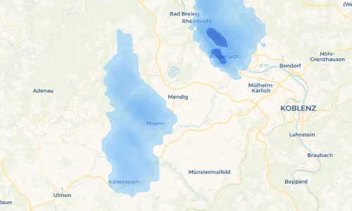 Regenradar Vorschaubild - Aktuelle Niederschläge in Thür und Umgebung