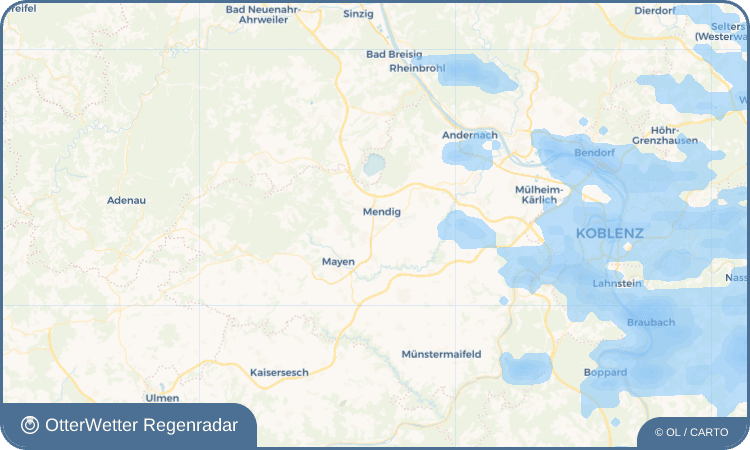 OtterWetter Regenradar-Widget Thür