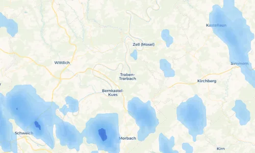 Regenradar Vorschaubild - Aktuelle Niederschläge in Traben-Trarbach und Umgebung