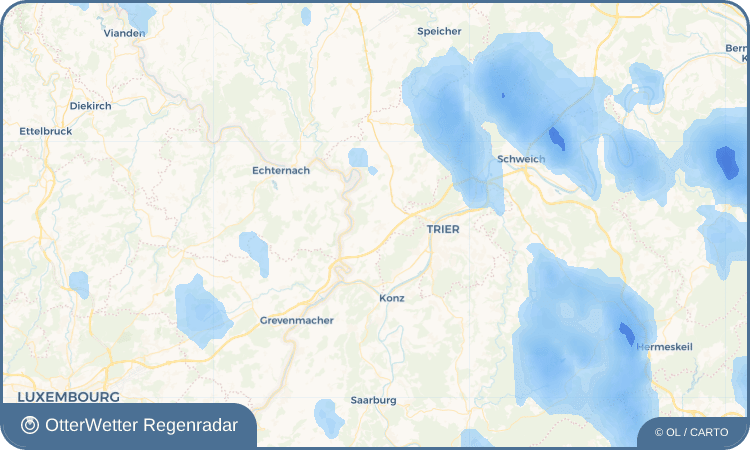 Widget-Vorschau für Trierweiler Wetter-Widget-Vorschau mit Vorhersagedaten für Trierweiler