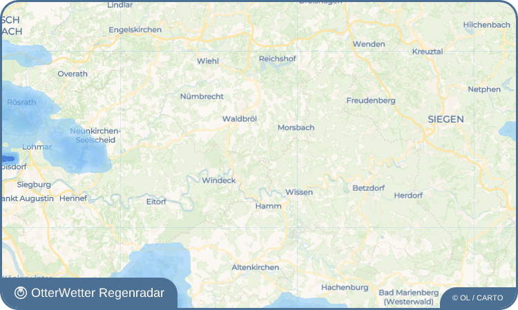 OtterWetter Regenradar-Widget Überholz
