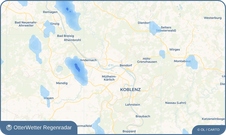 OtterWetter Regenradar-Widget Urmitz