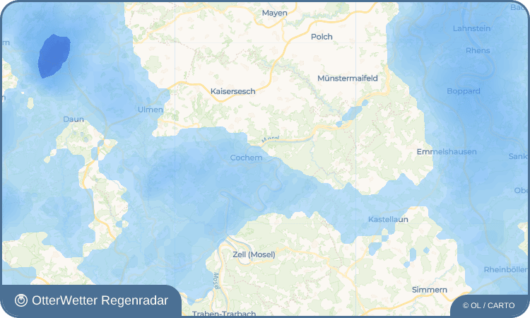 OtterWetter Regenradar-Widget Valwig