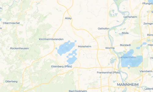 Regenradar Wachenheim: aktuelle Niederschläge in Wachenheim und Umgebung, Stand 22. Oktober 2026 um 4:25 Uhr