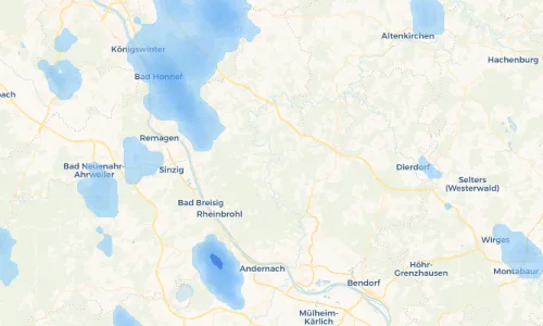 Regenradar Vorschaubild - Aktuelle Niederschläge in Waldbreitbach und Umgebung