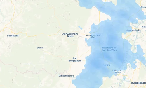 Regenradar Vorschaubild - Aktuelle Niederschläge in Waldhambach und Umgebung