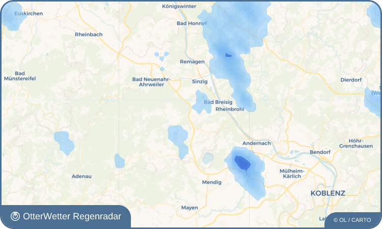 OtterWetter Regenradar-Widget Waldorf