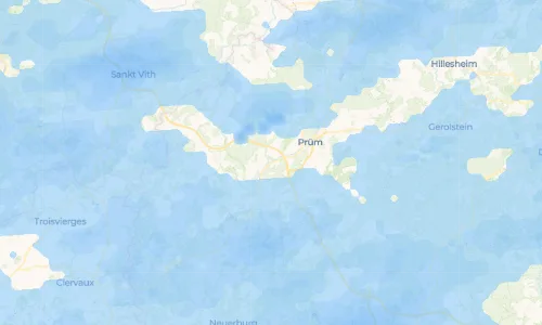 Regenradar Watzerath: aktuelle Niederschläge in Watzerath und Umgebung, Stand 19. Oktober 2026 um 18:40 Uhr