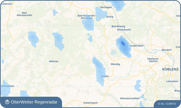 OtterWetter Regenradar-Widget Weibern