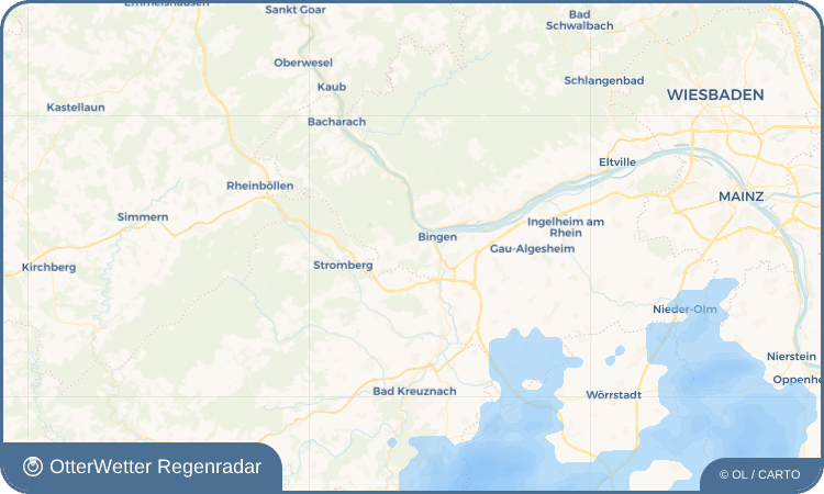 Widget-Vorschau für Weiler bei Bingen Wetter-Widget-Vorschau mit Vorhersagedaten für Weiler bei Bingen