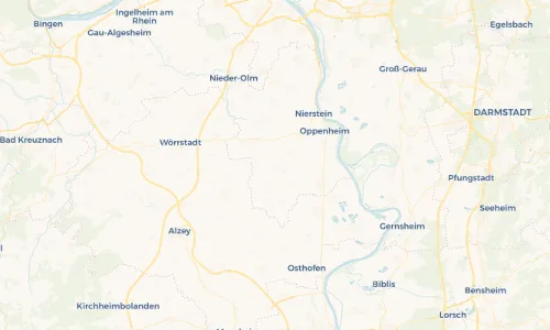 Regenradar Vorschaubild - Aktuelle Niederschläge in Weinolsheim und Umgebung