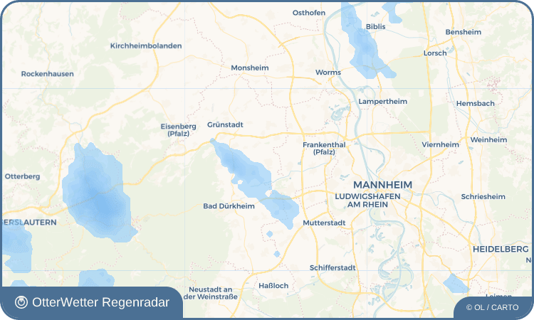 OtterWetter Regenradar-Widget Weisenheim am Sand