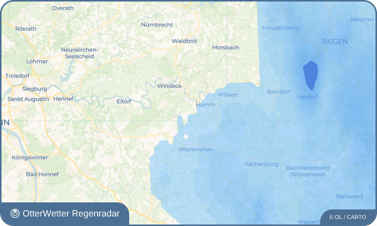 OtterWetter Regenradar-Widget Weißenbrüchen