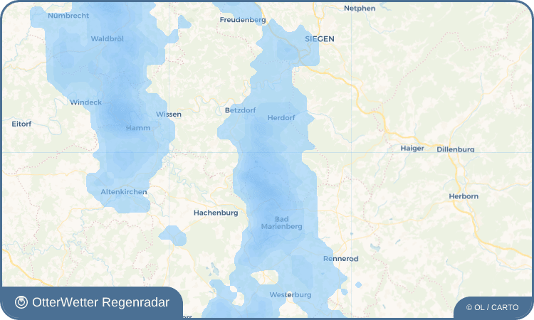 Widget-Vorschau für Weitefeld Wetter-Widget-Vorschau mit Vorhersagedaten für Weitefeld