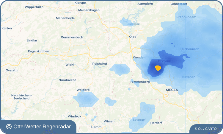 OtterWetter Regenradar-Widget Wildbergerhütte