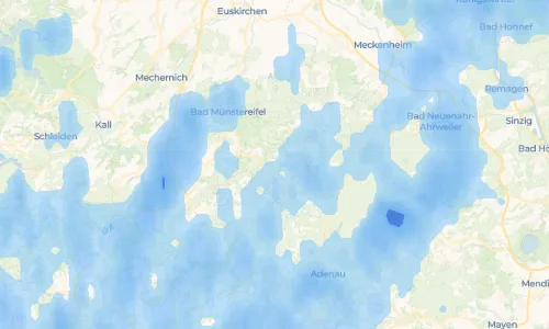 Regenradar-Vorschau: aktuelle Niederschläge in Willerscheid und Umgebung