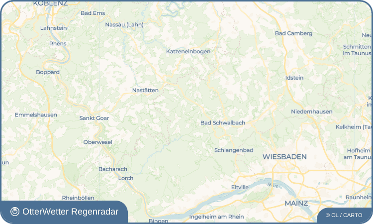 Widget-Vorschau für Wisper Wetter-Widget-Vorschau mit Vorhersagedaten für Wisper