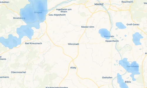 Regenradar Vorschaubild - Aktuelle Niederschläge in Wörrstadt und Umgebung