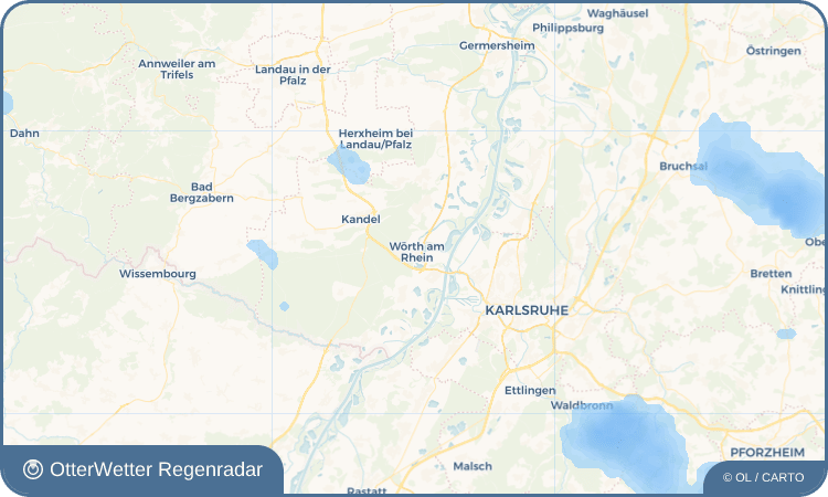 OtterWetter Regenradar-Widget Wörth am Rhein
