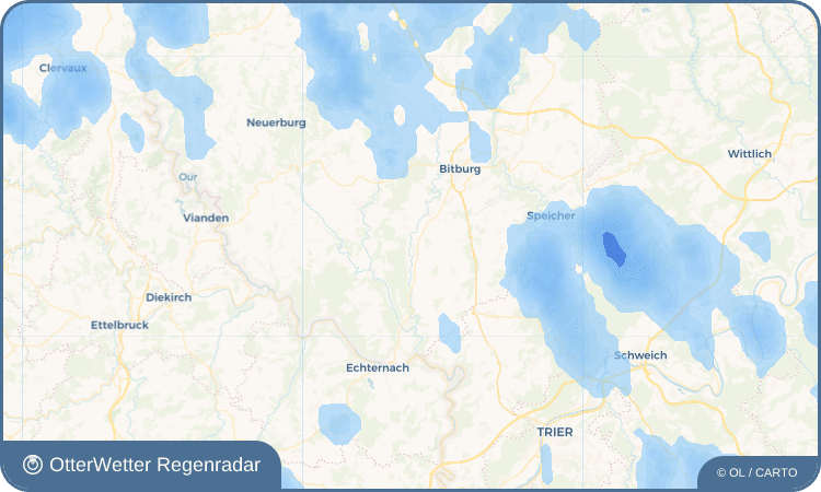 Widget-Vorschau für Wolsfeld Wetter-Widget-Vorschau mit Vorhersagedaten für Wolsfeld