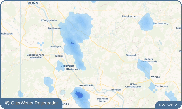 OtterWetter Regenradar-Widget Wüscheid