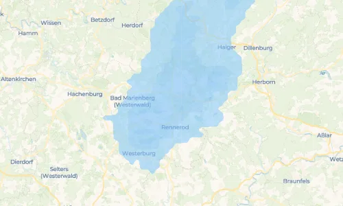 Regenradar Vorschaubild - Aktuelle Niederschläge in Zehnhausen bei Rennerod und Umgebung