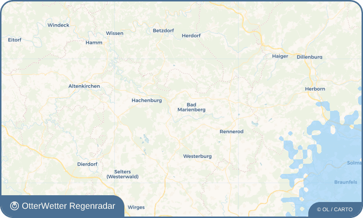 OtterWetter Regenradar-Widget Zinhain