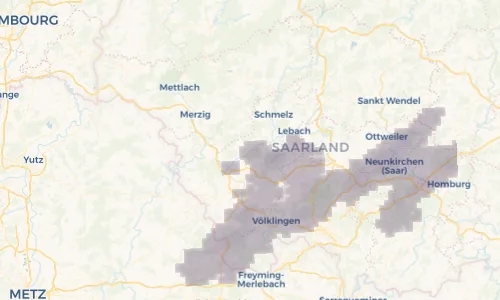 Regenradar Vorschaubild - Aktuelle Niederschläge in Nalbach und Umgebung