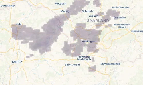 Regenradar Vorschaubild - Aktuelle Niederschläge in Überherrn und Umgebung