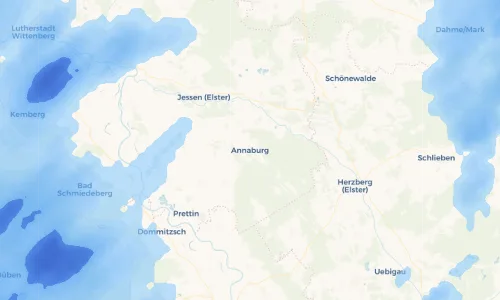 Regenradar Vorschaubild - Aktuelle Niederschläge in Annaburg und Umgebung