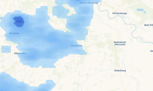 Regenradar Vorschaubild - Aktuelle Niederschläge in Arendsee und Umgebung