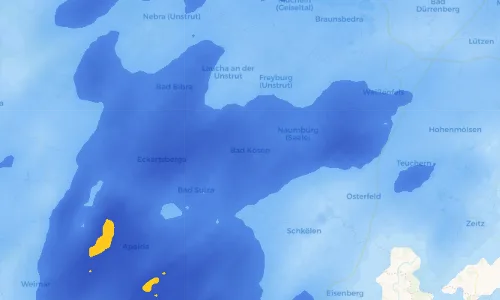 Regenradar Vorschaubild - Aktuelle Niederschläge in Bad Kösen und Umgebung
