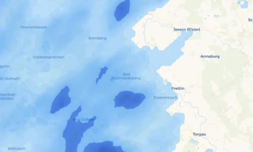 Regenradar Vorschaubild - Aktuelle Niederschläge in Bad Schmiedeberg und Umgebung