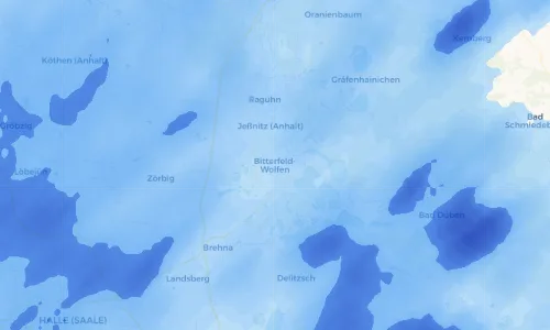 Regenradar Vorschaubild - Aktuelle Niederschläge in Bitterfeld-Wolfen und Umgebung