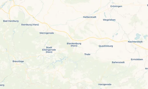 Regenradar Vorschaubild - Aktuelle Niederschläge in Blankenburg (Harz) und Umgebung