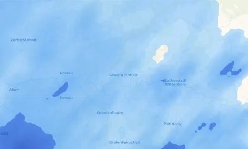 Regenradar Vorschaubild - Aktuelle Niederschläge in Coswig (Anhalt) und Umgebung