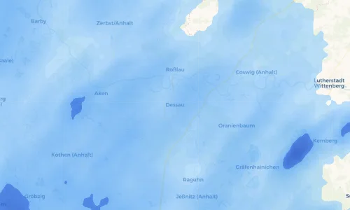 Regenradar Vorschaubild - Aktuelle Niederschläge in Dessau und Umgebung