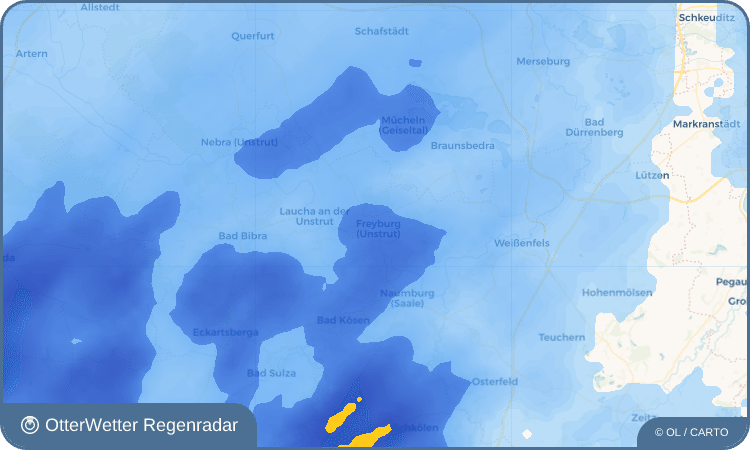 OtterWetter Regenradar-Widget Freyburg (Unstrut)
