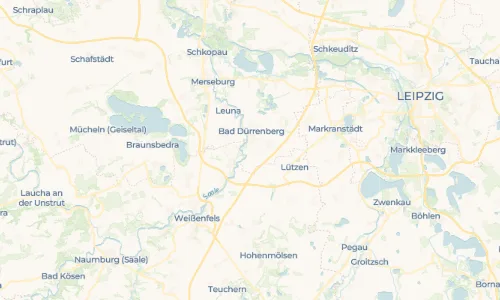 Regenradar-Vorschau: aktuelle Niederschläge in Goddula und Umgebung